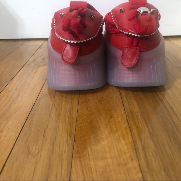 NWOB Christian Louboutin Arpoador Donna clear sole red suede sneakers Men's 10 - Picture 7 of 8